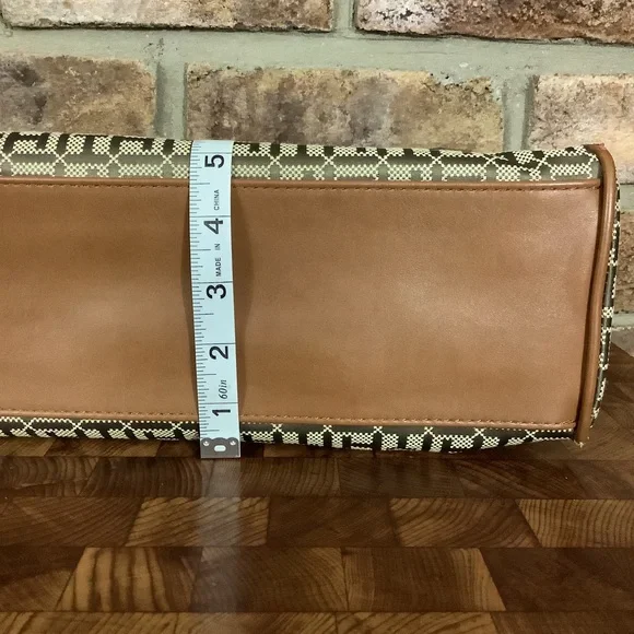 TOMMY HILFIGER Monogram Tan Logo Satchel/Bag - Picture 9 of 9